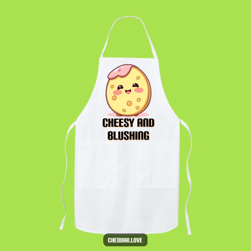 Funny Blushing Cheese Apron: Cook with Sweet Joy
