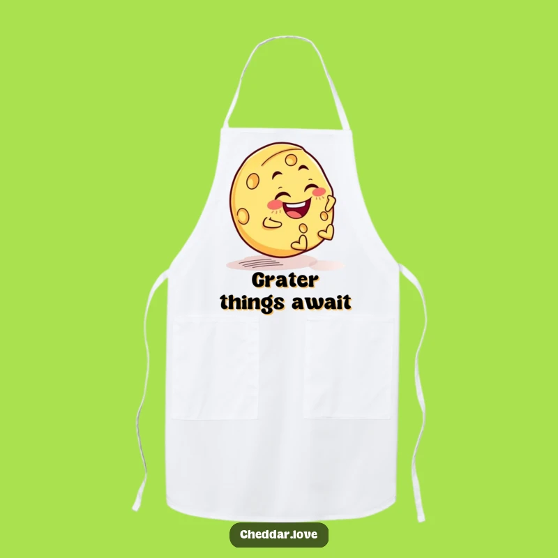 Funny Cheese Wheel Downhill Apron - Kitchen Rolling Protection, Cheesy Gift