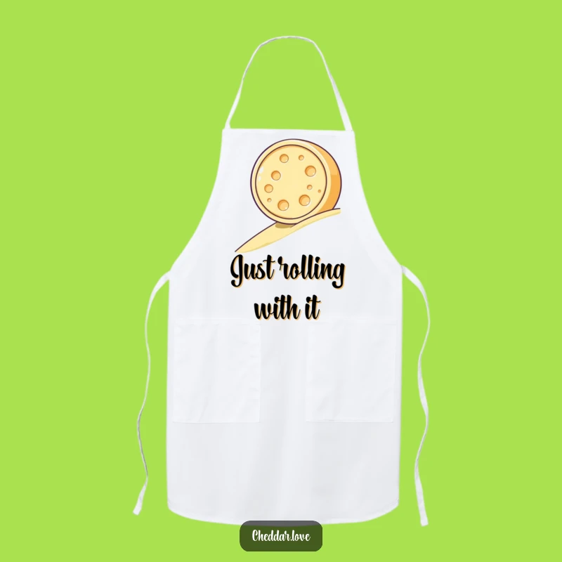 Funny Cheese Rolling Apron - Chef's Hilarious Kitchen Gift