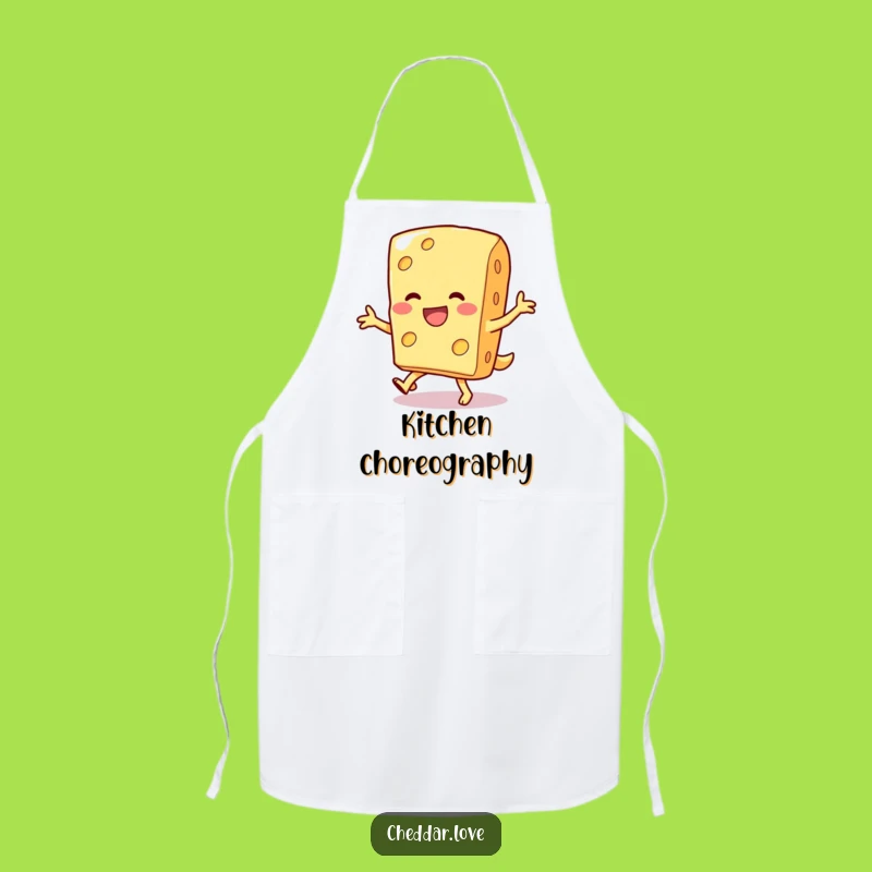 Funny Cheese Dance Apron: Cook Up Some Moves in Style!