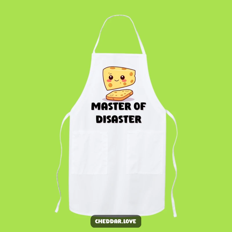 Funny Cheese Apron: Cracker Balance Master, Humorous Kitchen Gift