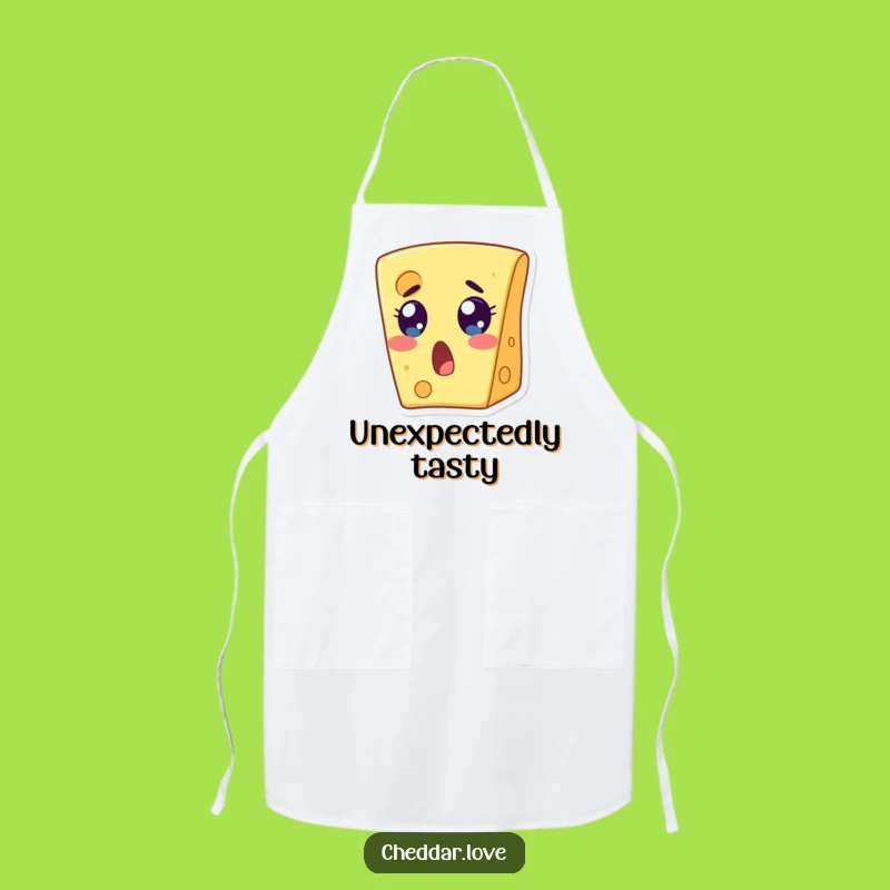 Funny Surprised Cheese Slice Apron: React to Cooking with Humor!