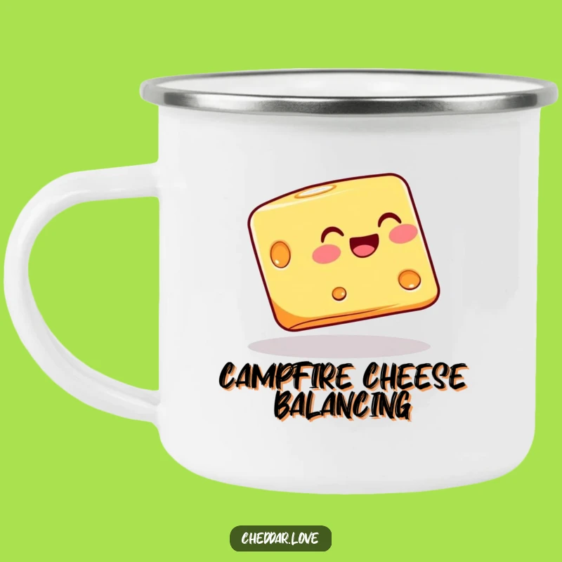 Funny Balancing Cheese Block Camping Mug: Your Cheesy Companion for Stable Sips