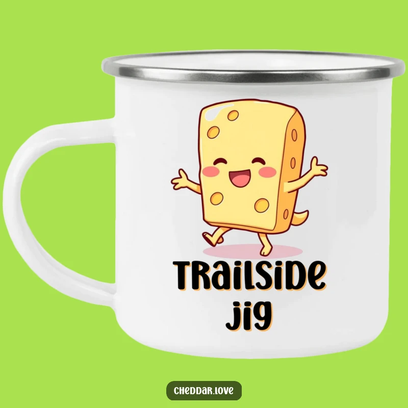 Funny Cheese Dance Camping Mug: Groove Around the Campfire!