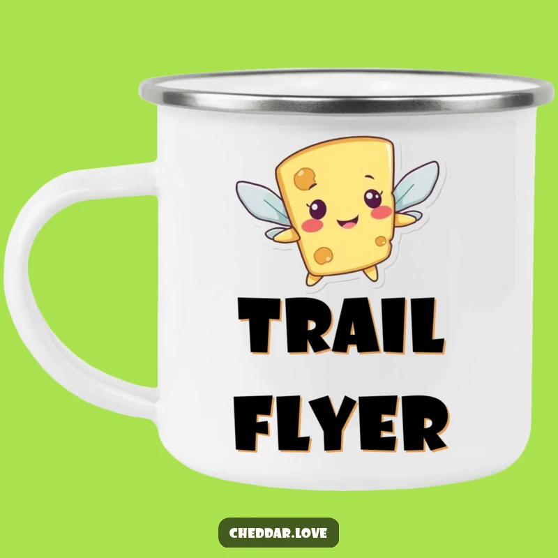 Funny Flying Cheese Camping Mug: Adventure Fuel!