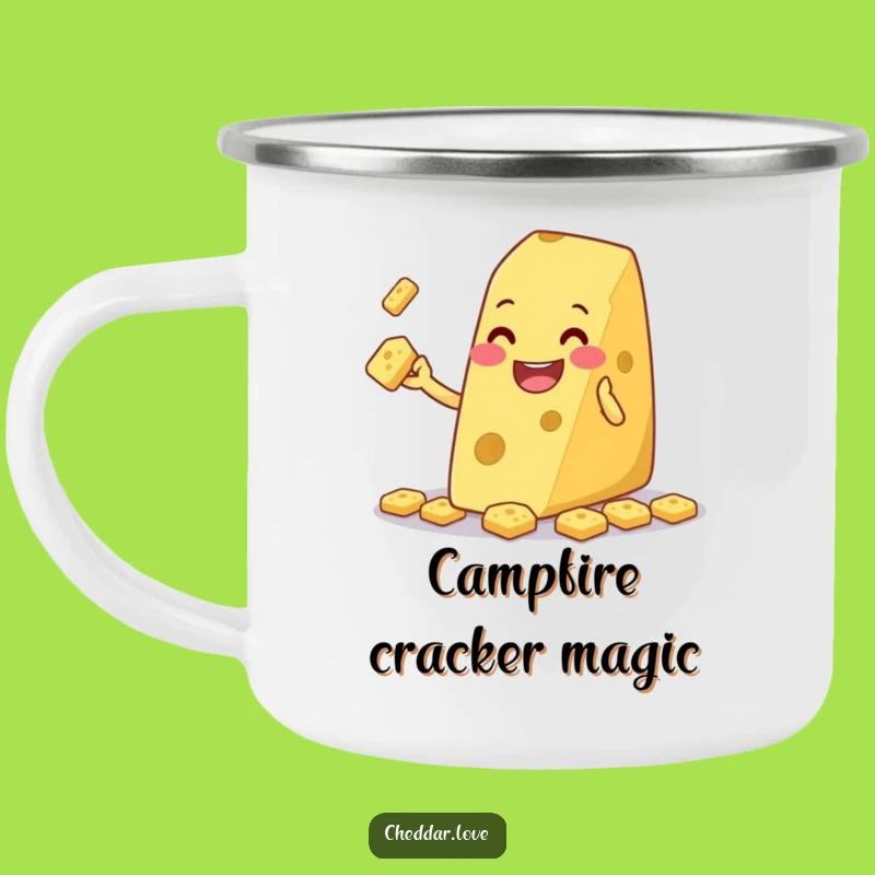 Funny Juggling Cheese Wedge Camping Mug: Your Cheesy Companion for Snack Adventures