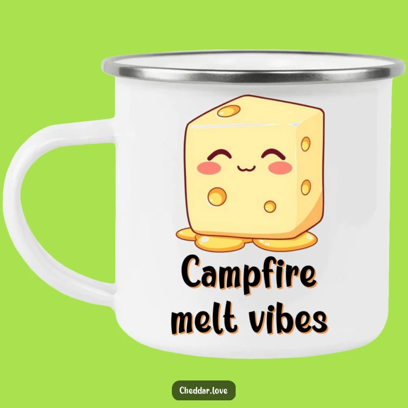 Funny Melting Cheese Camping Mug: Adventure Fuelled by Cheesy Comfort
