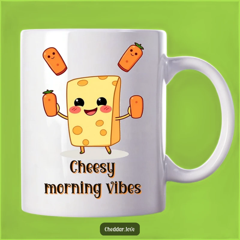 Funny Cheese Juggling Pizza Mug: Hilarious Gift for Foodies and Cheese Lovers