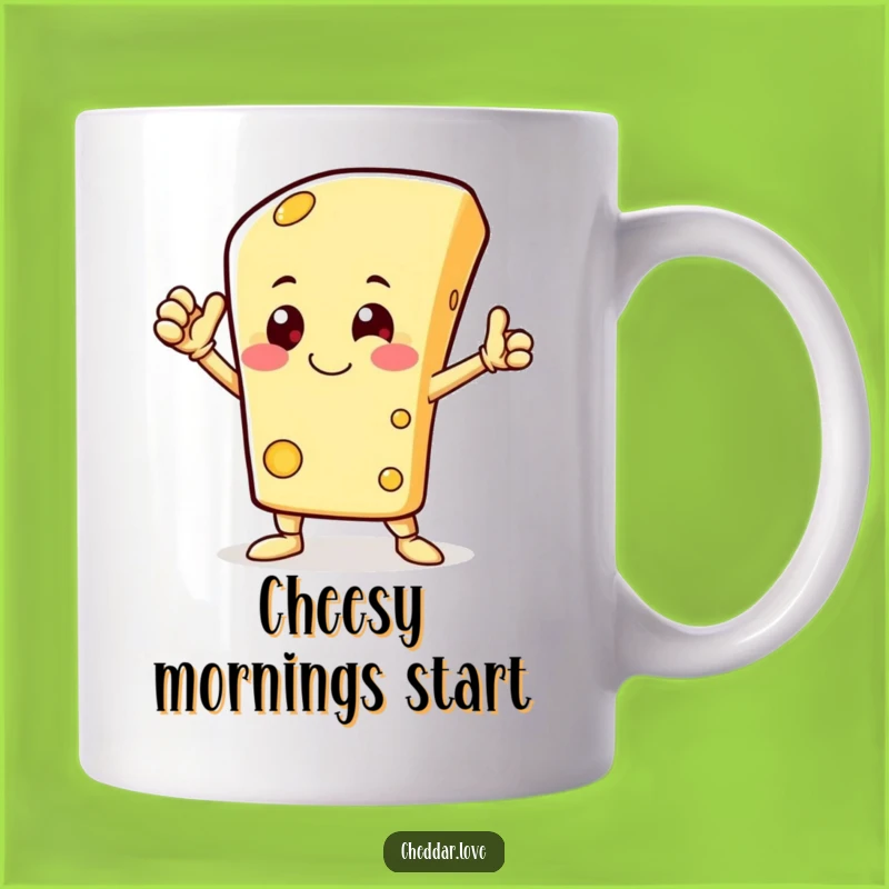 Funny Happy Cheese Hero Mug - Perfect Whimsical Character Gift!