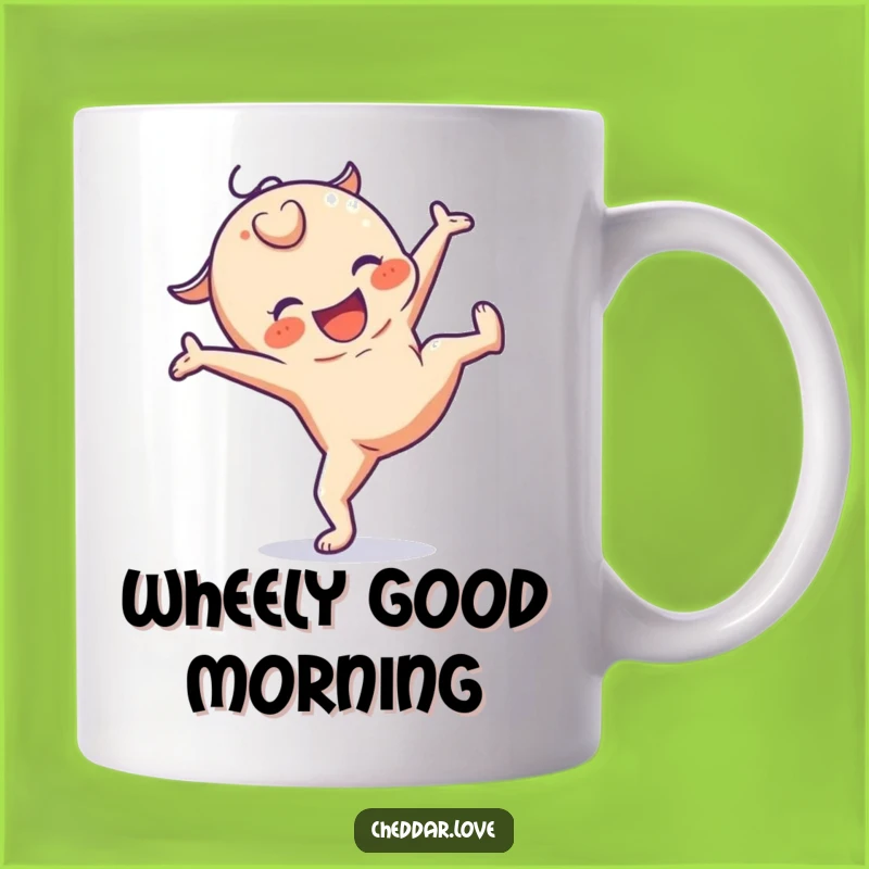 Funny Cheesy Cartwheel Character Mug: A Joyful Gift For Cheese Fans