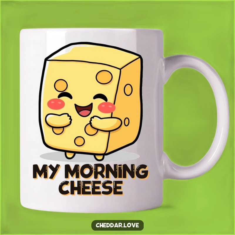 Funny Happy Cheese Slice Hug Mug, Adorable Humorous Gift for Friends