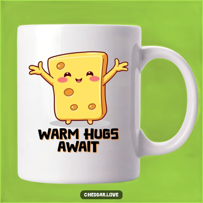 Funny Hugging Cheese Mug: Cheesy Affection, Perfect Gift for Friends!