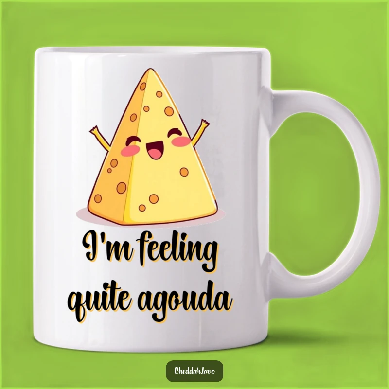 Funny Wobbly Cheese Pyramid Mug - Hilarious Gift for Cheese Lovers and Foodies