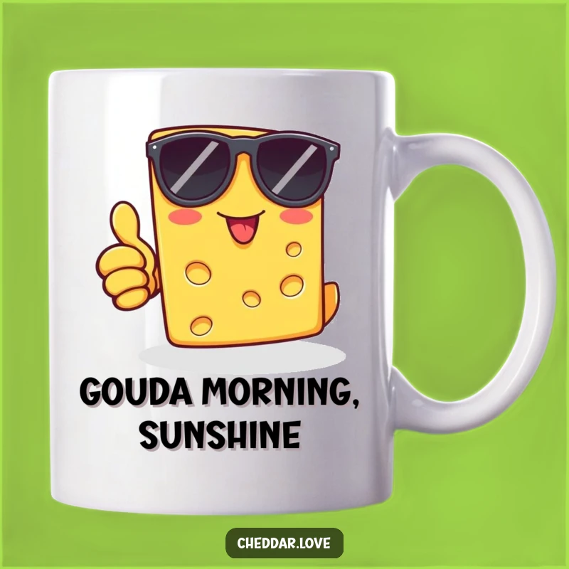 Funny Cheddar Cheese Sunglasses Thumbs Up Mug: The Ultimate Cool Gift for Cheese Lovers