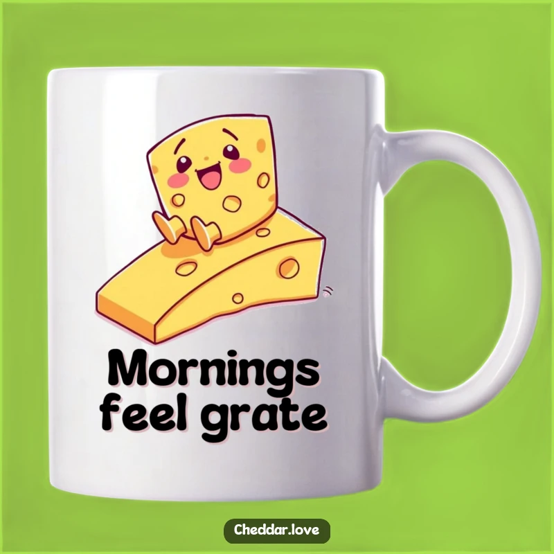 Funny Cheese Slide Mug - Cheerful Dairy Delight, Perfect Foodie Funny Gift