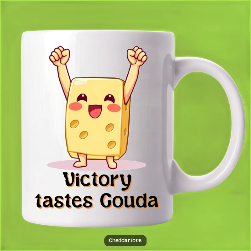 Funny Victorious Cheese Mug: Celebrate Wins with This Hilarious Dairy Delight - Perfect Gift!