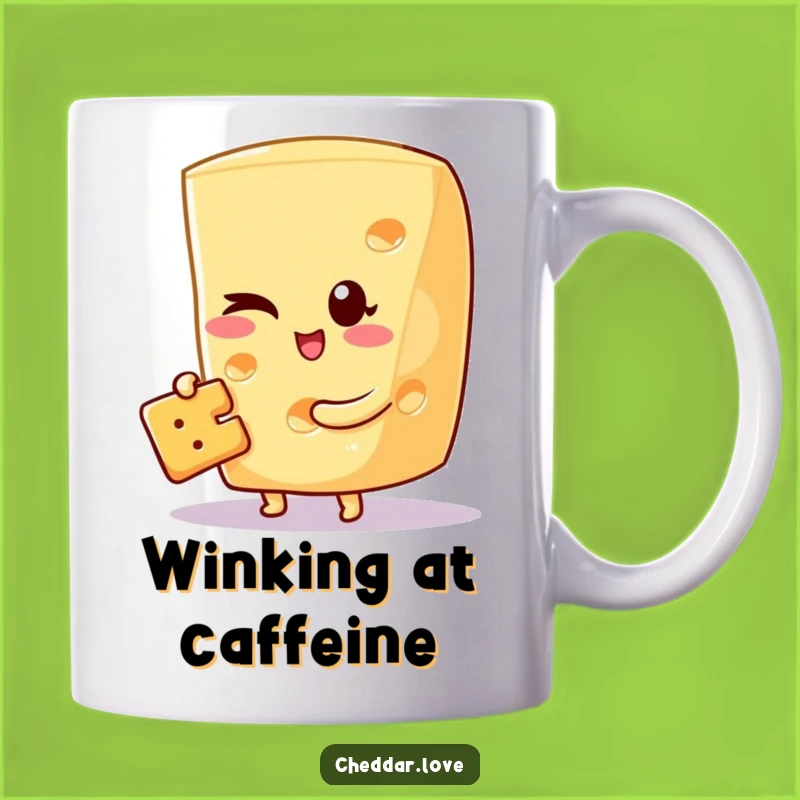 Funny Winking Cheese Wedge Mug: A Cheeky Gift For Snack Lovers