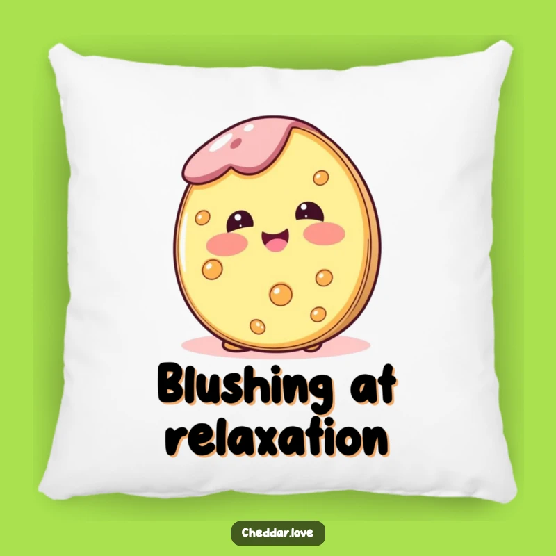 Cozy Funny Blushing Cheese Pillow: Comfort with a Happy Glow