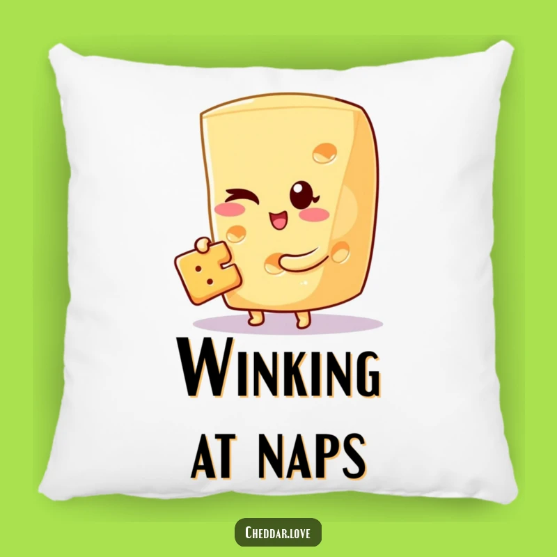 Cozy Funny Winking Cheese Pillow: Comfort with a Cheeky Wink