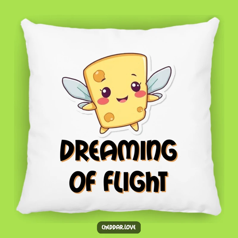 Funny Flying Cheese Pillow: Comfy Dreams of Flight!