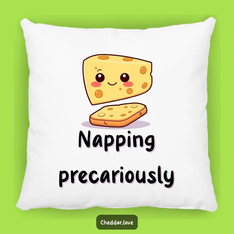 Funny Cheese Pillow: Cracker Balance, Cozy Comfort Gift