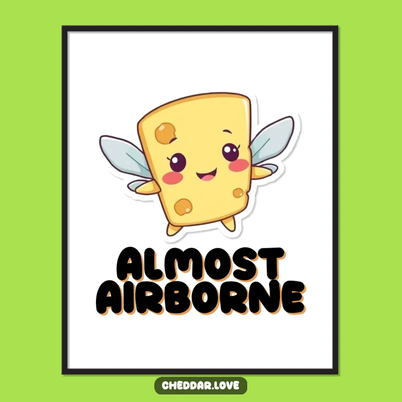 Funny Flying Cheese Digital Art: Instant Whimsy for Your Space!