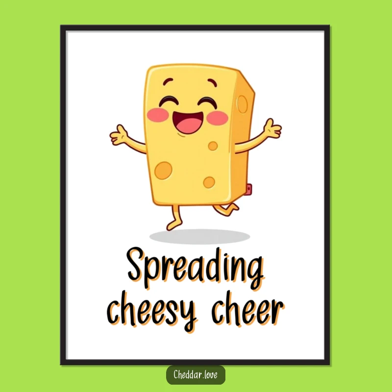 Funny Cheese Jig Digital Art: Grinning Cheddar Fun, Instant Cheesy Decor!