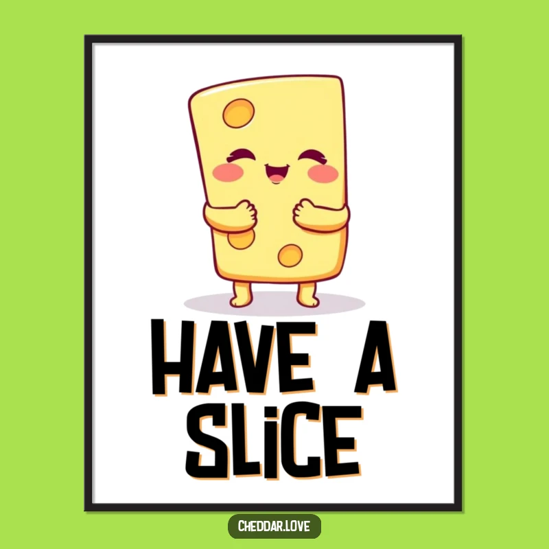 Funny Cheese Hug Digital Print: Instant Joy with a Hilarious Cheesy Embrace Wall Art Gift!