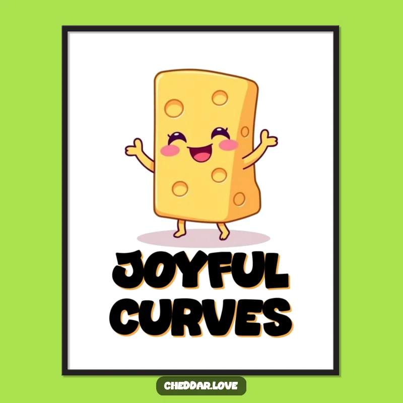 Funny Cheddar Dance Digital Art: Instant Joyful Vibes for Your Walls!