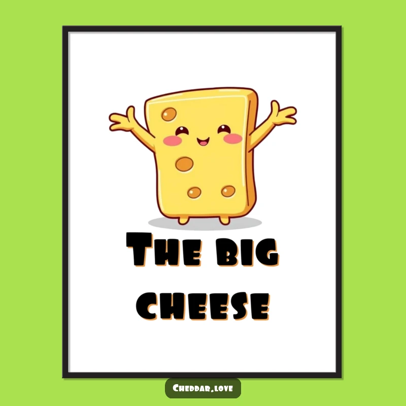 Funny Hugging Cheese Digital Art: Cheesy Affection, Instant Warm Decor!
