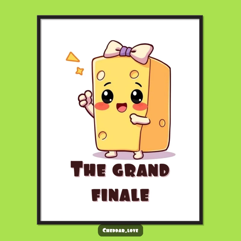 Funny Cheese Trick Star Digital Art: Instant Performance Decor
