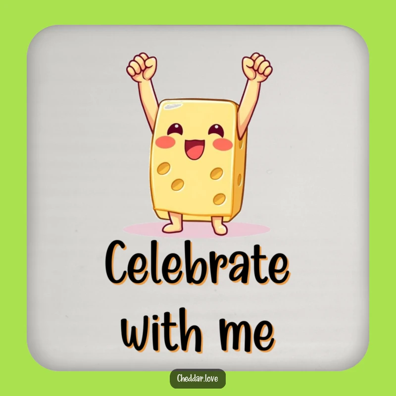 Funny Victory Cheese Coaster: Protect Surfaces with This Hilarious Celebrating Dairy Delight!