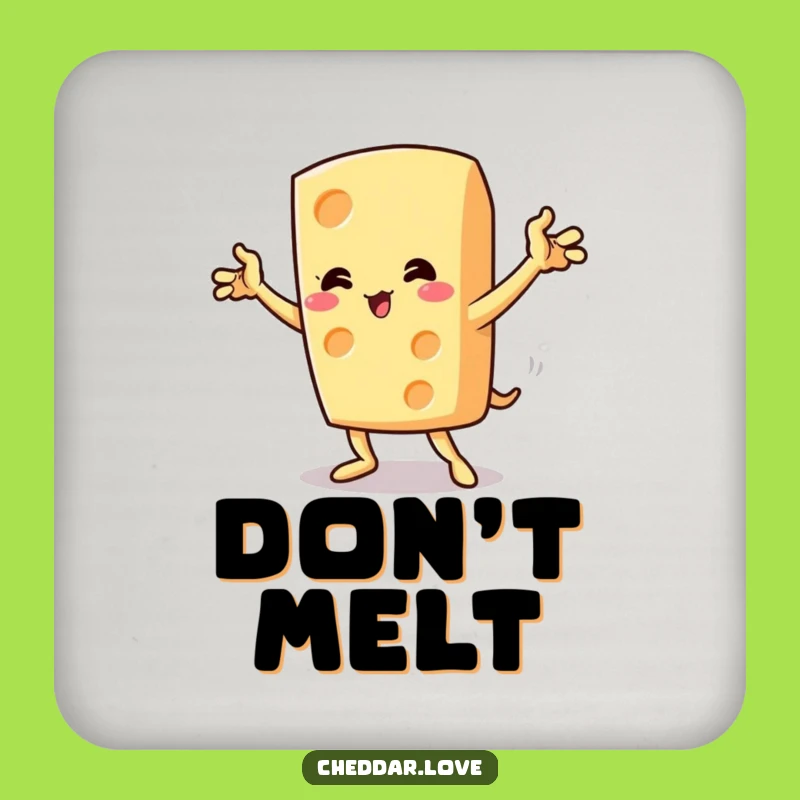 Funny Dramatic Cheese Pose Coaster - Protect Surfaces with Theatrical Flair!