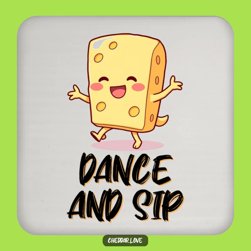 Funny Cheese Dance Coaster: Protect Surfaces with Rhythm!