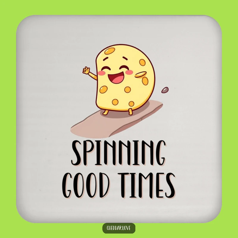 Funny Cheese Wheel Coasters: Protect Surfaces with Downhill Fun - Set Gift!