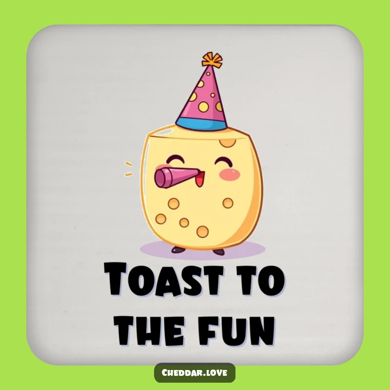 Funny Party Cheese Wheel Coaster: Protect Surfaces with Festive Fun!
