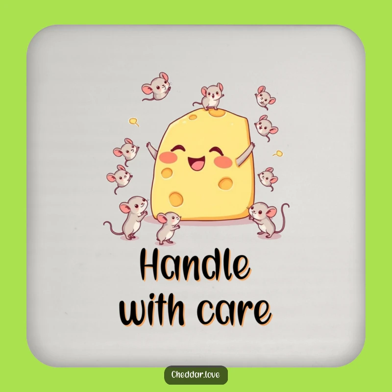 Funny Cheese Coaster: Juggling Mice Protection - Hilarious Drink Accessory