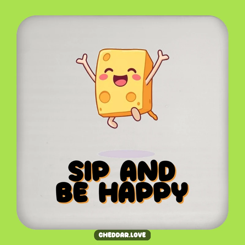 Funny Leaping Cheese Block Coaster: Protect Surfaces with Cheesy Humor!