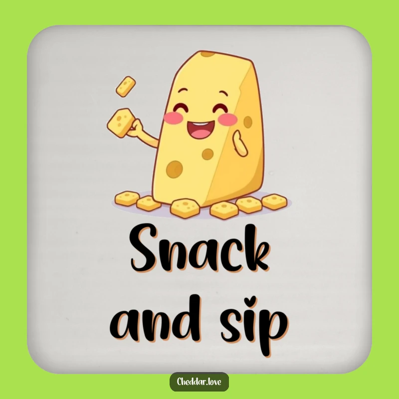 Funny Juggling Cheese Wedge Coasters: Protect Surfaces with Playful Art