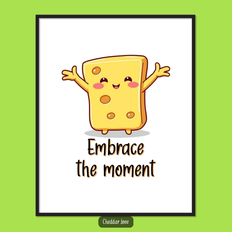 Funny Hugging Cheese Poster: Cheesy Affection, Hilarious Wall Art!