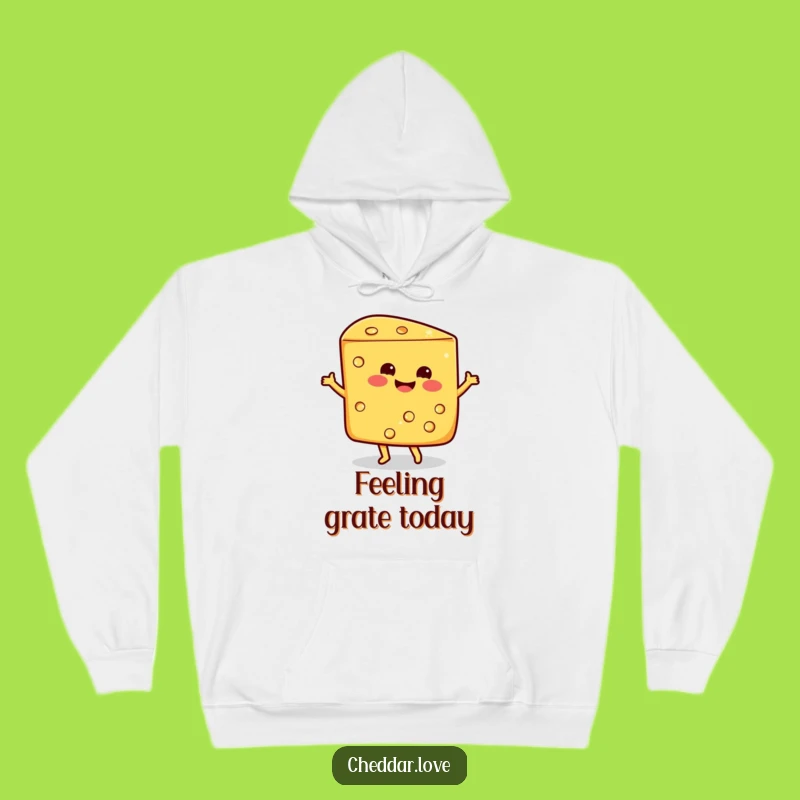 Cozy Funny Dancing Cheese Wedge Hoodie, Gift for Cheesy Enthusiasts