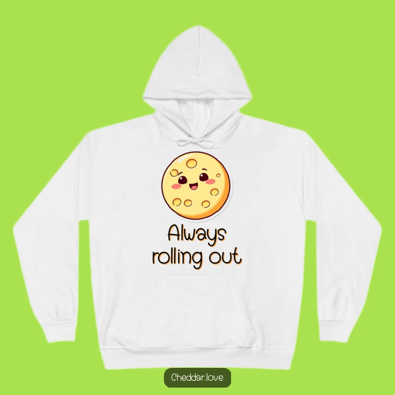 Funny Cheese Bounce Hoodie: Cozy, cheerful bouncing cheese slice, an awesome funny gift for all ages!