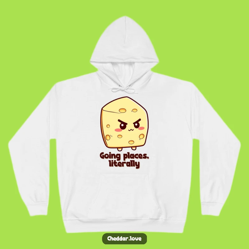 Funny Motivated Cheese Wedge Hoodie: Warm Up Your Ambition, Cozy Funny Gift!