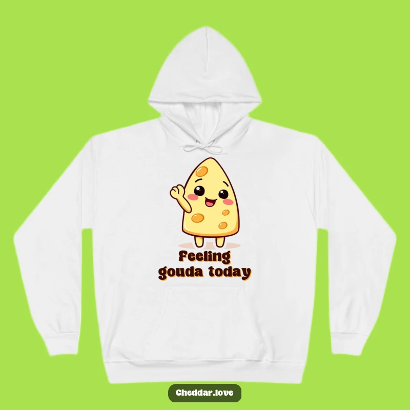 Funny Waving Cheese Hoodie: Cozy Comfort, Perfect Cheerful Gift