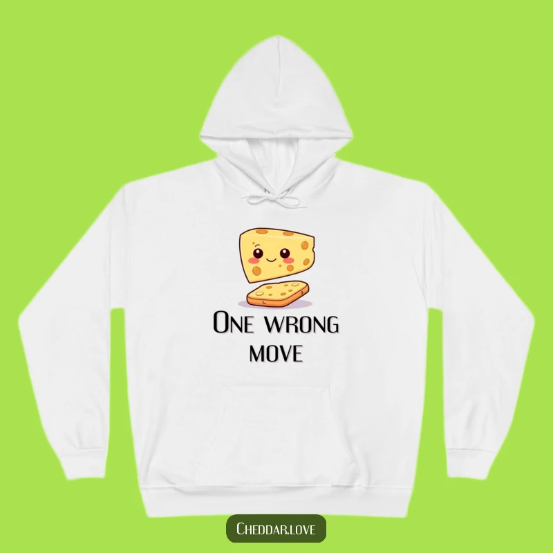 Funny Cheese Hoodie: Precarious Perch, Cozy Humor Gift