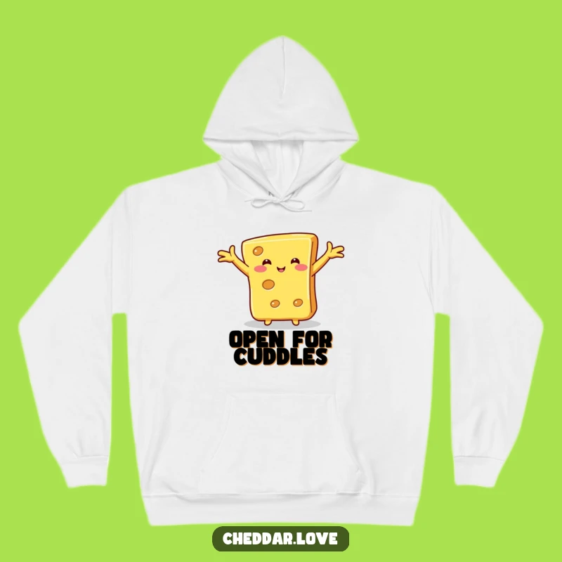 Funny Hugging Cheese Hoodie: Cheesy Affection, Cozy & Hilarious Gift!