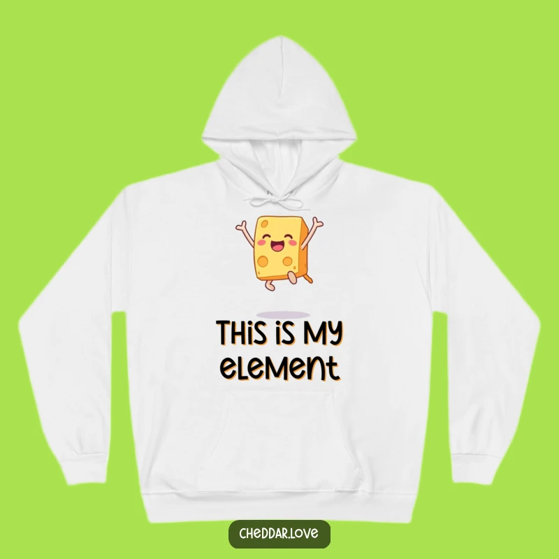 Funny Cozy Cheese Block Hoodie: Stay Warm and Laugh with This Cheesy Wear!