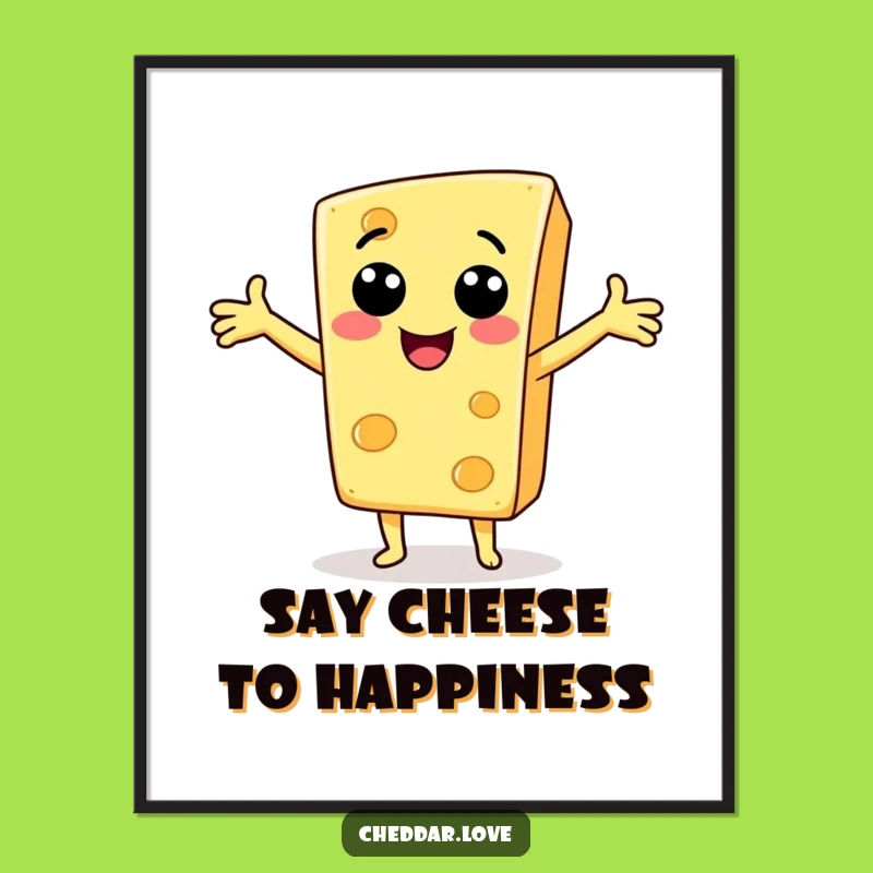 Funny Free Printable Wall Art: Cheesy Greeting Slice, Hilarious Decor