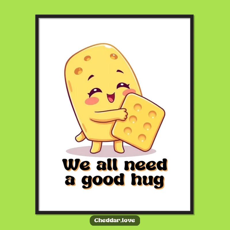 Free Printable Wall Art: Cheesy Hugs, Cracker Love Downloadable Decor