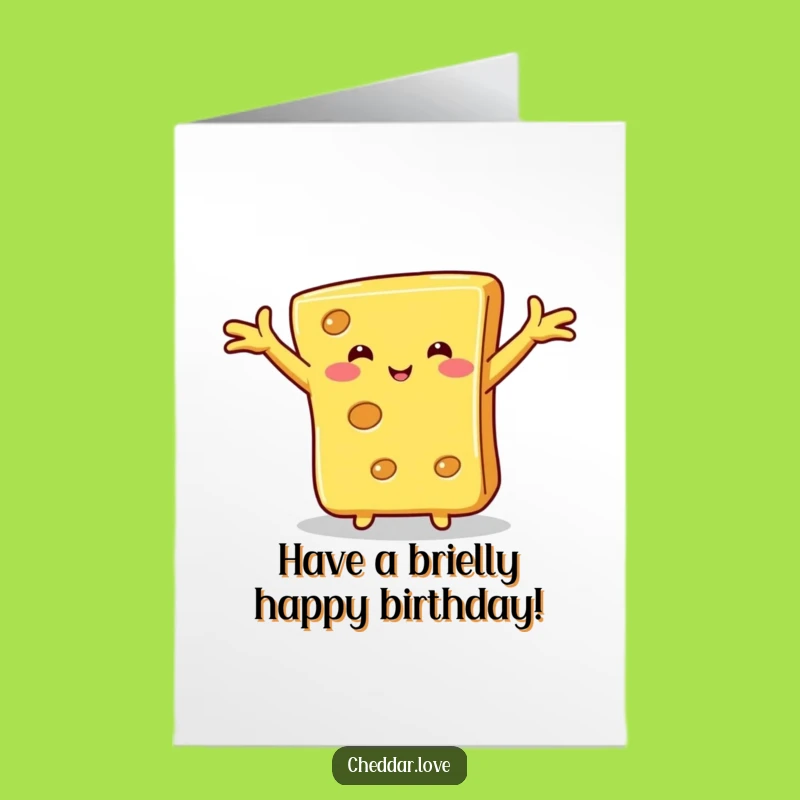 Free Printable Birthday Card: Loving Cheese Slice Hug Downloadable Gift